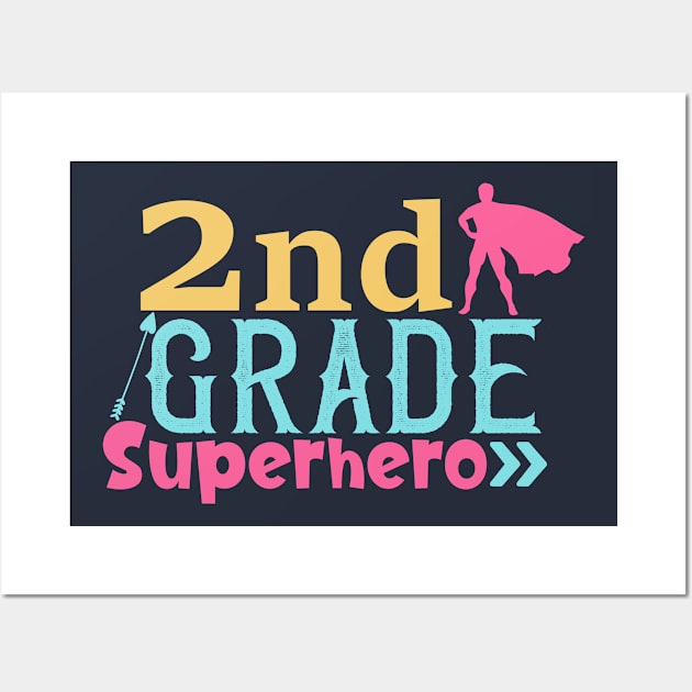 Second Grade Superhero Wall Art by VijackStudio